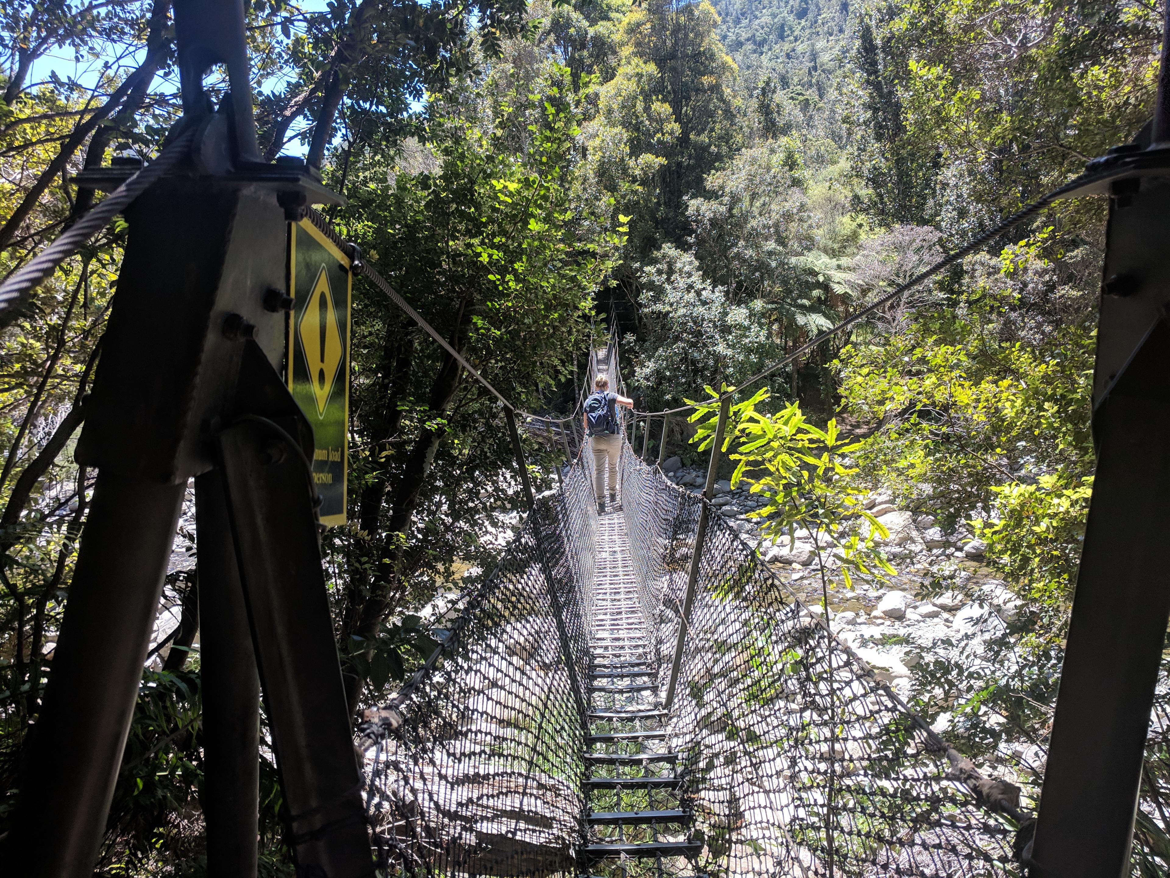 Bridge crossing on Kauaeranga Kauri Trail Pinnacles Walk