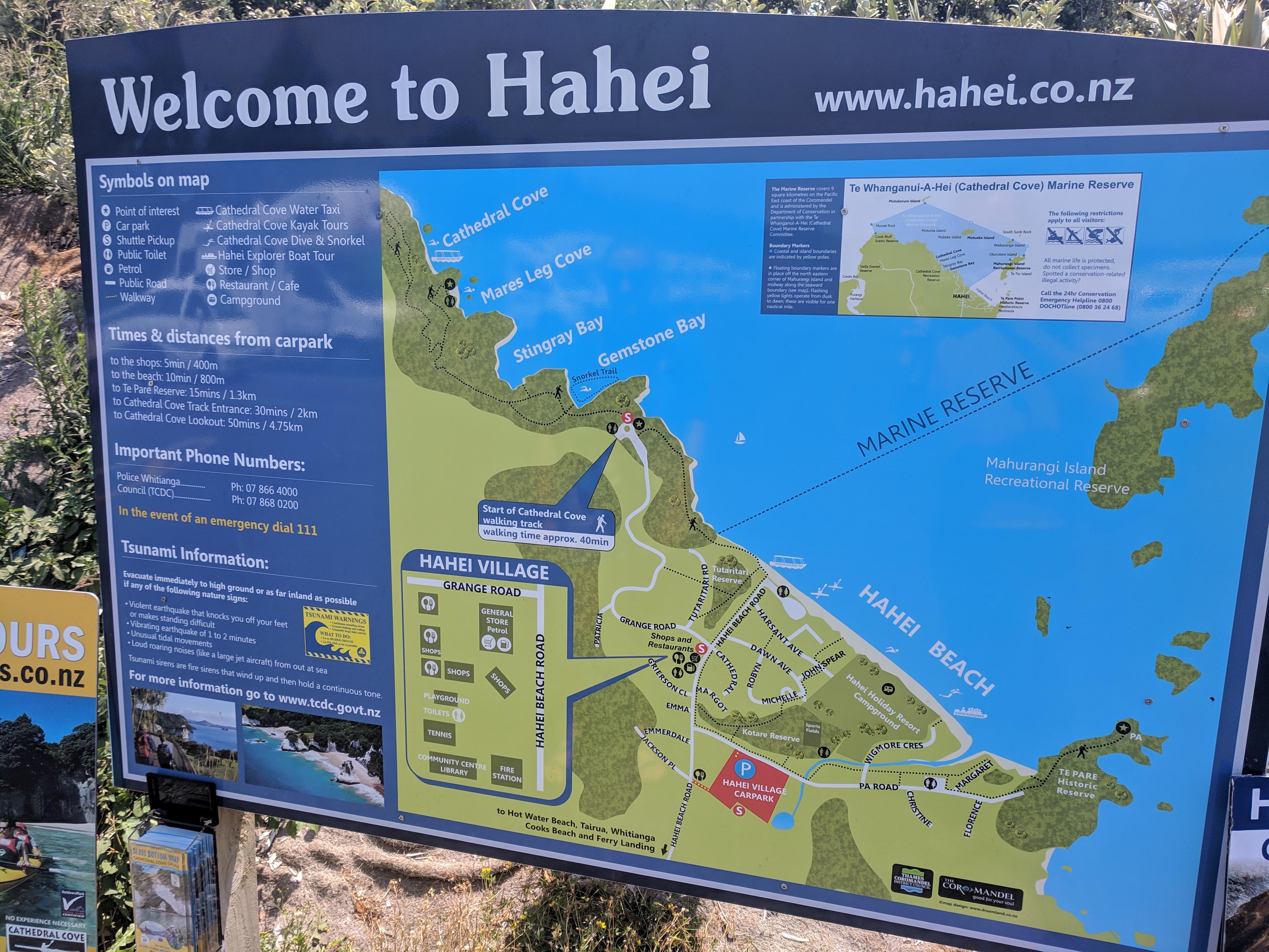 Map of Hahei