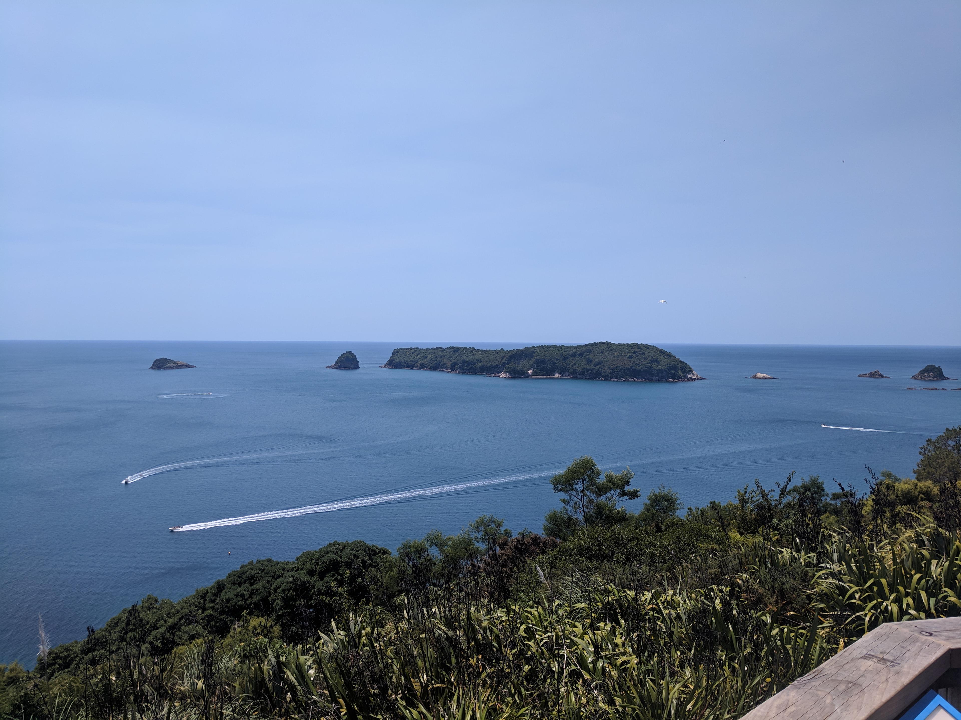 Boats in the water of Hahei