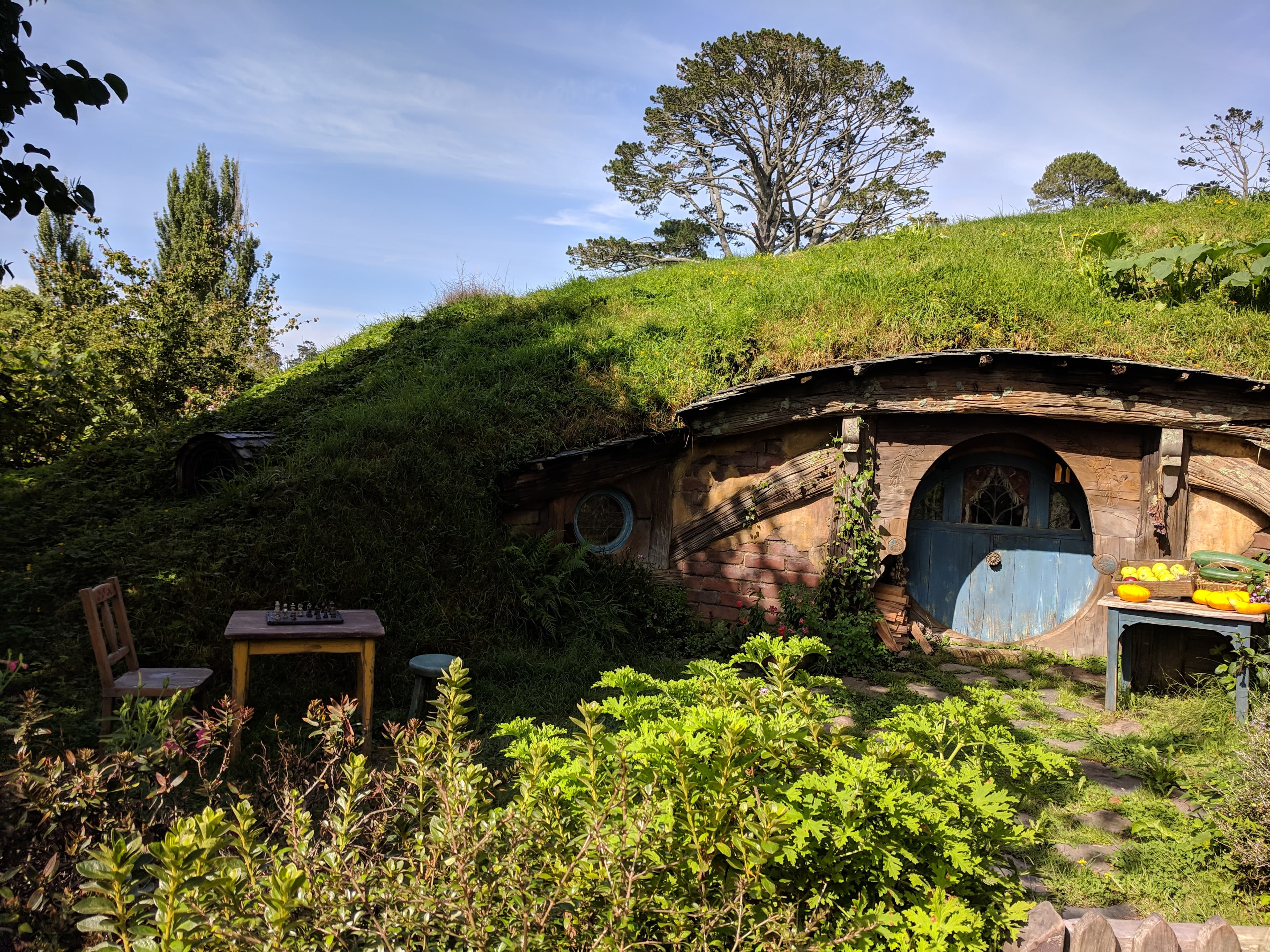 Another hobbit hole with a chess set