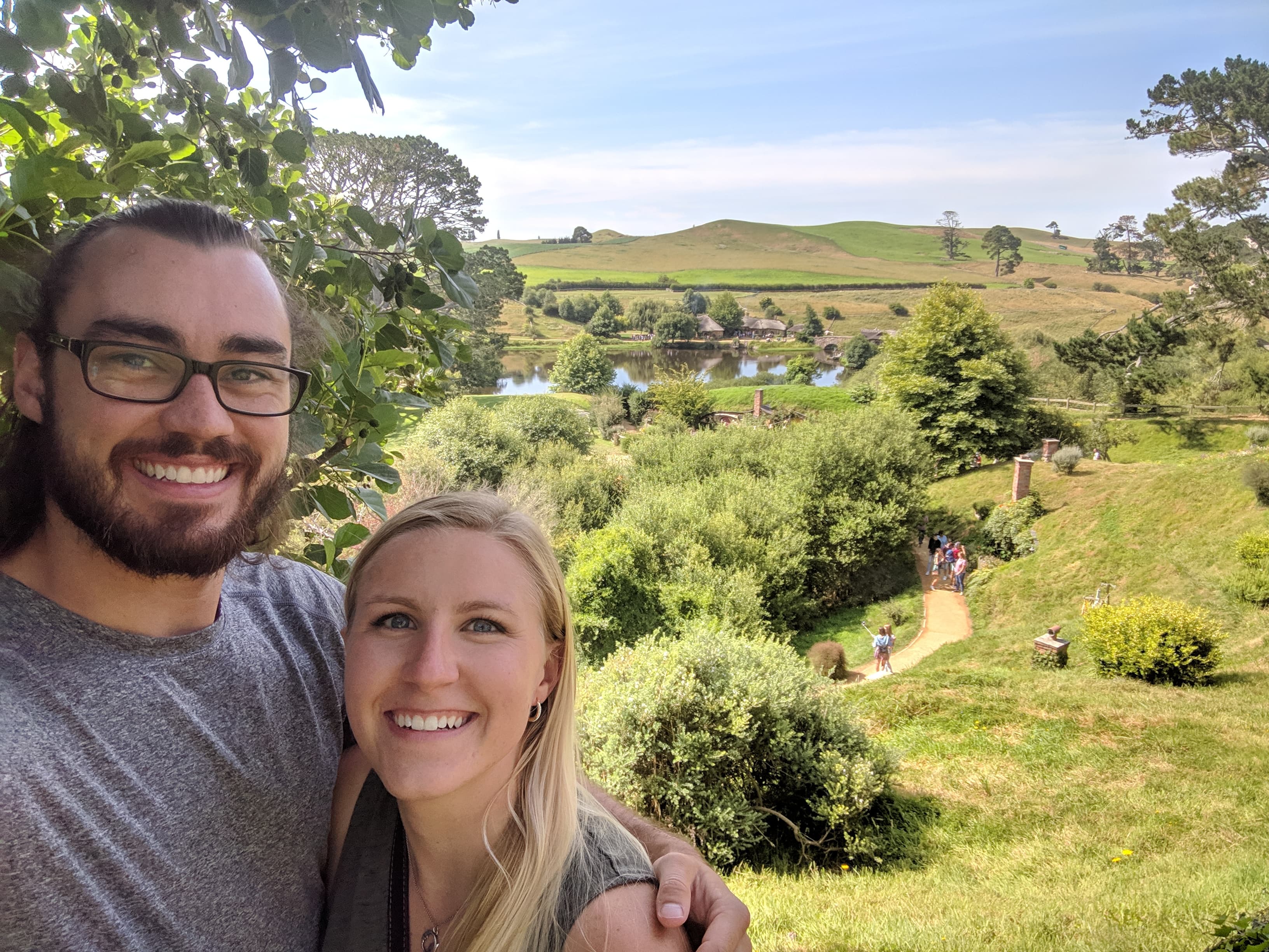 Gerrod and Lauren at Hobbiton