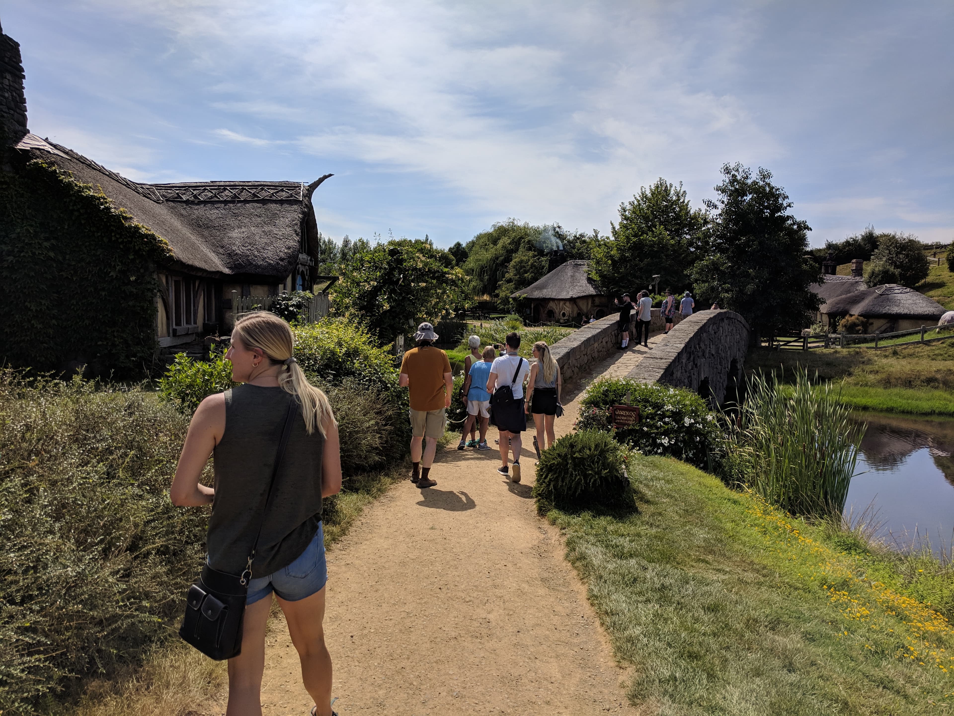 Lauren on her way to the green dragon near the watermill