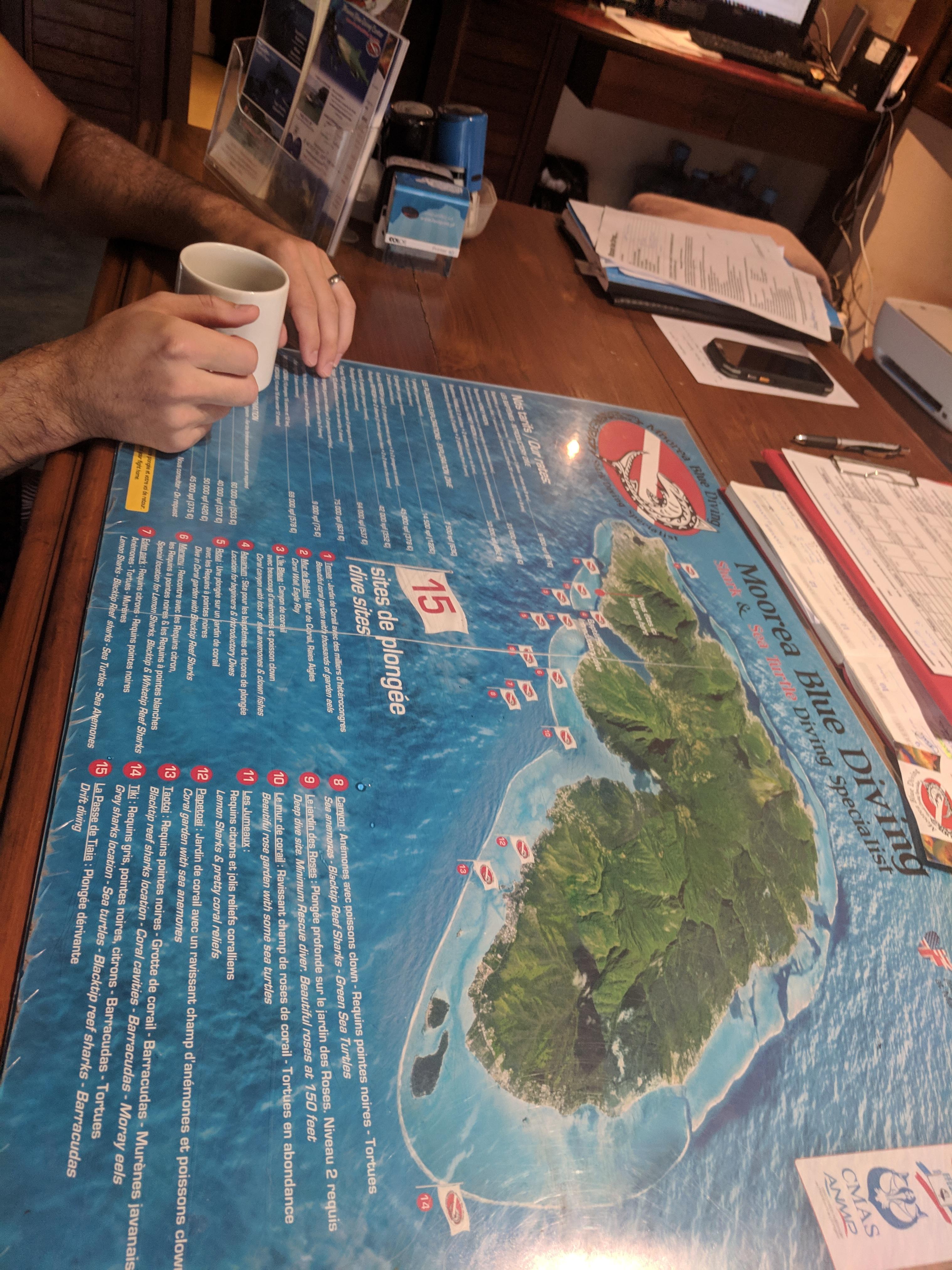 Mo’orea Blue Diving Map