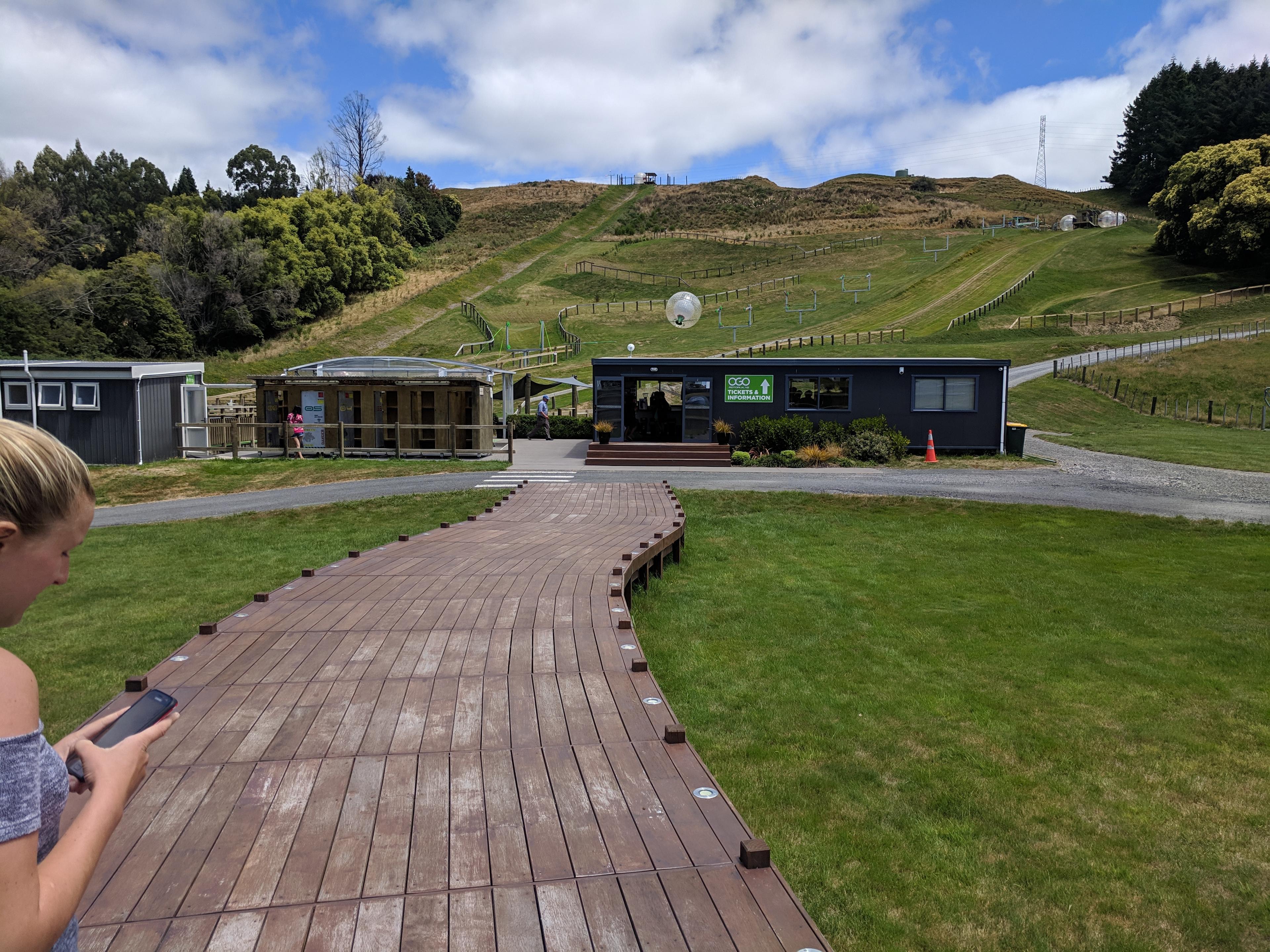 The entrance to OGO Rotorua Zorbing