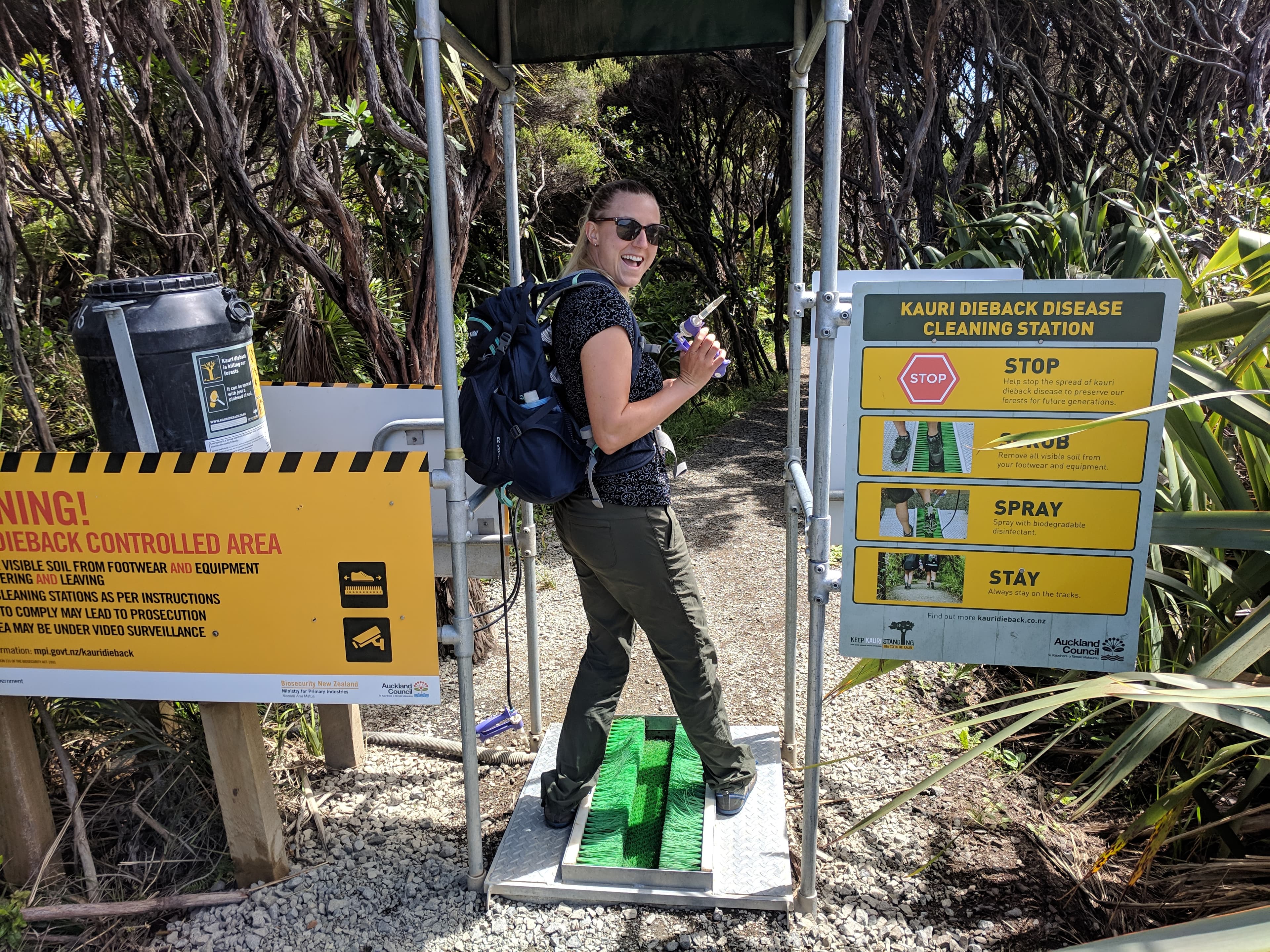 Mercer Bay Loop shoe cleaning station Mercer Bay Loop shoe cleaning station