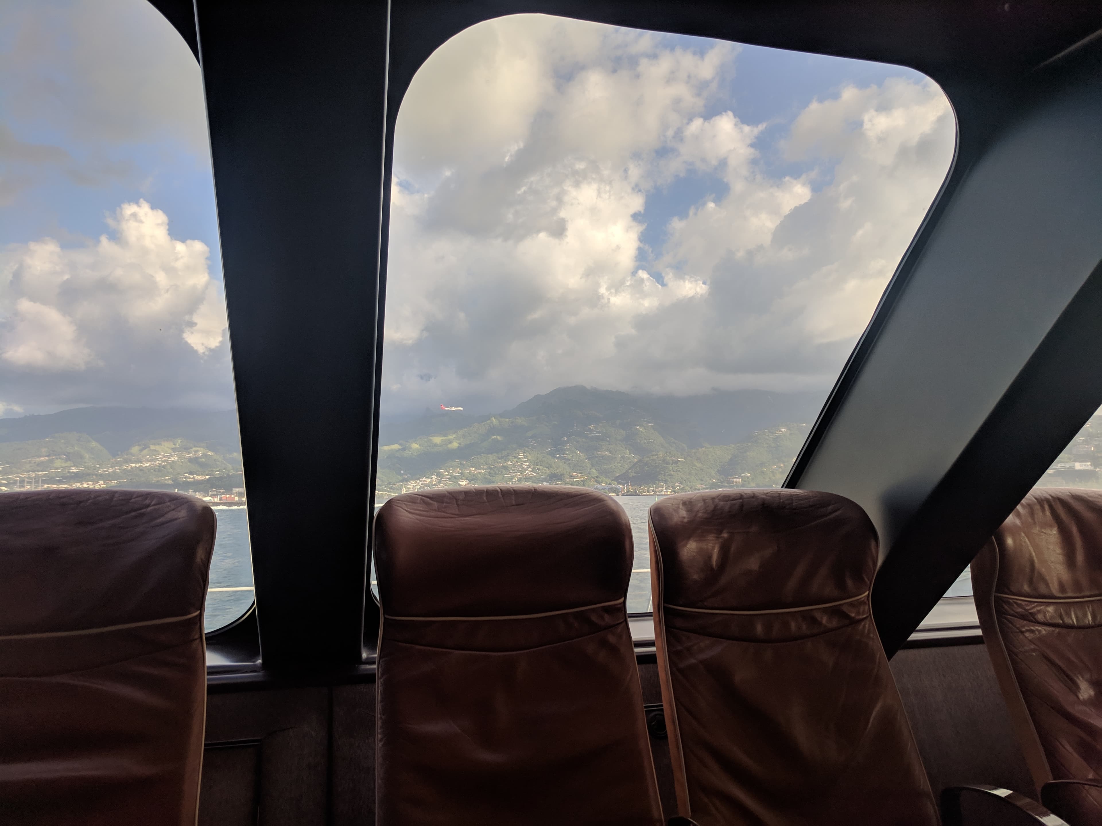 Tahiti from the ship port windows Tahiti from the ship port windows