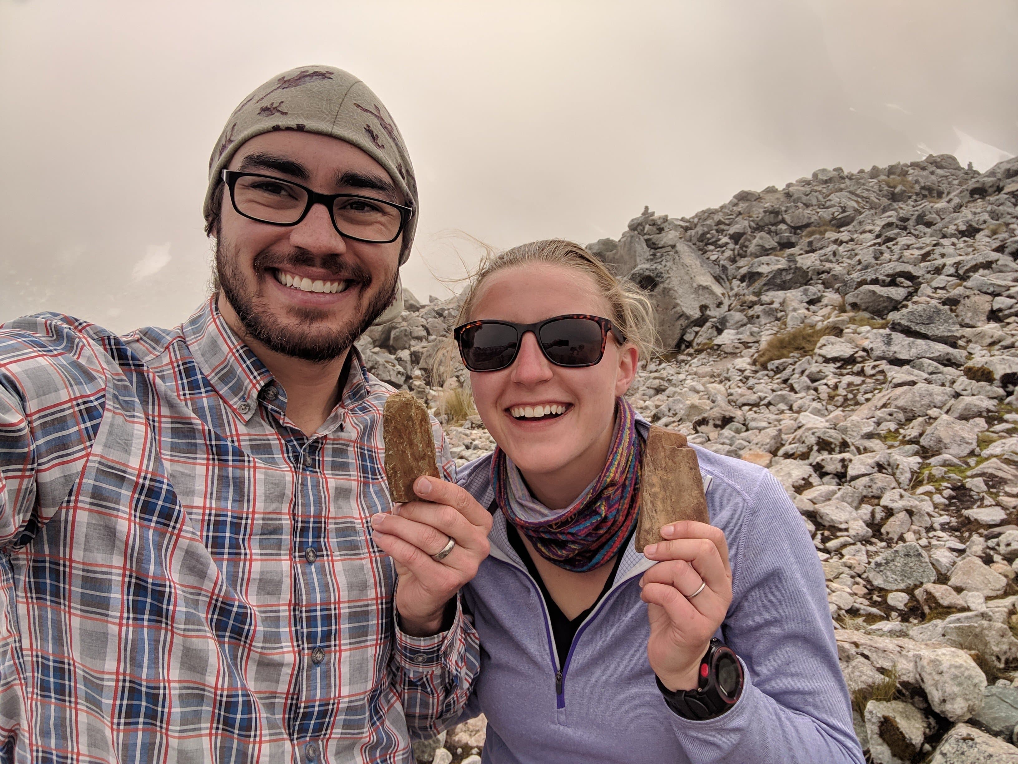Us with our pachamama offering rocks Us with our pachamama offering rocks